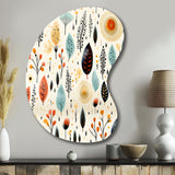 Earthy Boho Eclectic Plants - Asymmetric Metal Wall Art