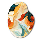 Multicolor Electic Waves Art - Asymmetric Metal Wall Art