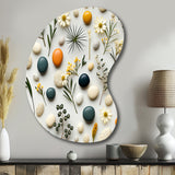 Serene Stones Zen Pattern For Spa - Asymmetric Metal Wall Art