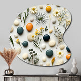 Serene Stones Zen Pattern For Spa - Asymmetric Metal Wall Art