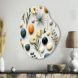 Serene Stones Zen Pattern For Spa - Asymmetric Metal Wall Art