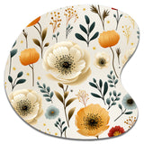 White And Yellow Playful Poppy Blossom Radiance - Asymmetric Metal Wall Art