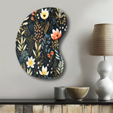 Nature'S Exquisite Floral Collage - Asymmetric Metal Wall Art