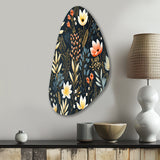 Nature'S Exquisite Floral Collage - Asymmetric Metal Wall Art