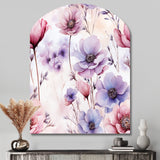 Pink And Purple Wildflower Paradise - Asymmetric Metal Wall Art