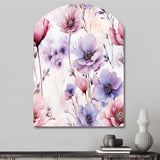 Pink And Purple Wildflower Paradise - Asymmetric Metal Wall Art