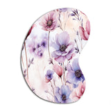 Pink And Purple Wildflower Paradise - Asymmetric Metal Wall Art