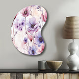 Pink And Purple Wildflower Paradise - Asymmetric Metal Wall Art