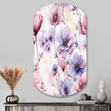 Pink And Purple Wildflower Paradise - Asymmetric Metal Wall Art