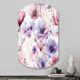 Pink And Purple Wildflower Paradise - Asymmetric Metal Wall Art