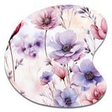 Pink And Purple Wildflower Paradise - Asymmetric Metal Wall Art