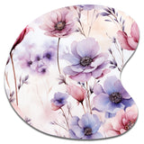 Pink And Purple Wildflower Paradise - Asymmetric Metal Wall Art