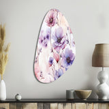 Pink And Purple Wildflower Paradise - Asymmetric Metal Wall Art