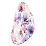 Pink And Purple Wildflower Paradise - Asymmetric Metal Wall Art