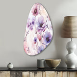 Pink And Purple Wildflower Paradise - Asymmetric Metal Wall Art