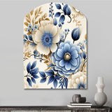 Classic Blue Harmony Bouquet - Asymmetric Metal Wall Art