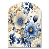 Classic Blue Harmony Bouquet - Asymmetric Metal Wall Art