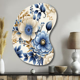 Classic Blue Harmony Bouquet - Asymmetric Metal Wall Art