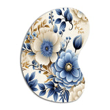 Classic Blue Harmony Bouquet - Asymmetric Metal Wall Art