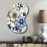 Classic Blue Harmony Bouquet - Asymmetric Metal Wall Art