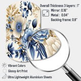 Classic Blue Harmony Bouquet - Asymmetric Metal Wall Art