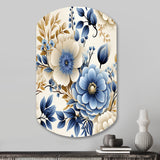 Classic Blue Harmony Bouquet - Asymmetric Metal Wall Art