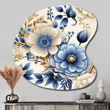 Classic Blue Harmony Bouquet - Asymmetric Metal Wall Art