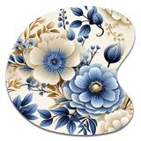 Classic Blue Harmony Bouquet - Asymmetric Metal Wall Art