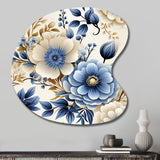 Classic Blue Harmony Bouquet - Asymmetric Metal Wall Art