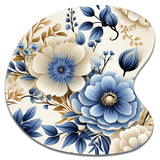 Classic Blue Harmony Bouquet - Asymmetric Metal Wall Art