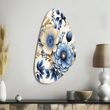 Classic Blue Harmony Bouquet - Asymmetric Metal Wall Art