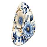 Classic Blue Harmony Bouquet - Asymmetric Metal Wall Art