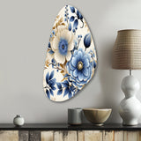 Classic Blue Harmony Bouquet - Asymmetric Metal Wall Art