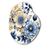 Classic Blue Harmony Bouquet - Asymmetric Metal Wall Art