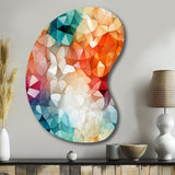 Colorful Playful Polyhedra Wonders - Asymmetric Metal Wall Art