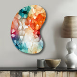 Colorful Playful Polyhedra Wonders - Asymmetric Metal Wall Art