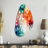 Colorful Playful Polyhedra Wonders - Asymmetric Metal Wall Art