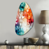 Colorful Playful Polyhedra Wonders - Asymmetric Metal Wall Art