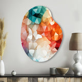 Colorful Playful Polyhedra Wonders - Asymmetric Metal Wall Art