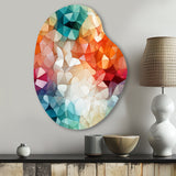 Colorful Playful Polyhedra Wonders - Asymmetric Metal Wall Art