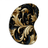 Black And Gold Intrigue Elegance - Asymmetric Metal Wall Art