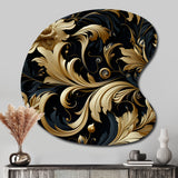 Black And Gold Intrigue Elegance - Asymmetric Metal Wall Art