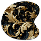 Black And Gold Intrigue Elegance - Asymmetric Metal Wall Art