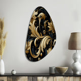 Black And Gold Intrigue Elegance - Asymmetric Metal Wall Art