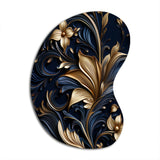 Opulent Allure Deep Navy - Asymmetric Metal Wall Art