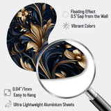 Opulent Allure Deep Navy - Asymmetric Metal Wall Art