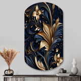 Opulent Allure Deep Navy - Asymmetric Metal Wall Art