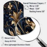 Opulent Allure Deep Navy - Asymmetric Metal Wall Art