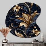 Opulent Allure Deep Navy - Asymmetric Metal Wall Art