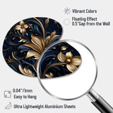 Opulent Allure Deep Navy - Asymmetric Metal Wall Art